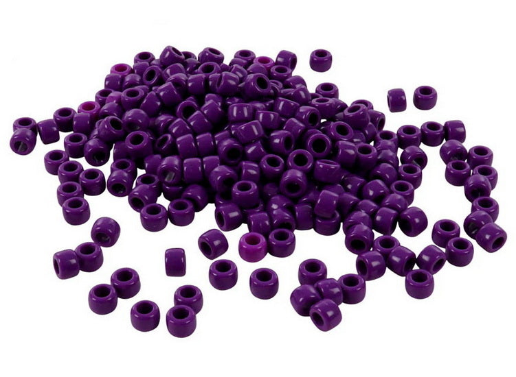 Pack of 300 Purple Pony Beads 9mm