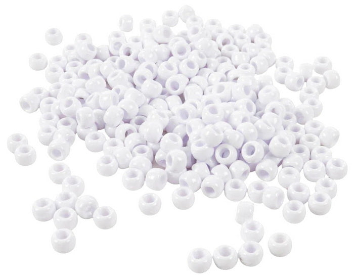Pack of 300 White Pony Beads