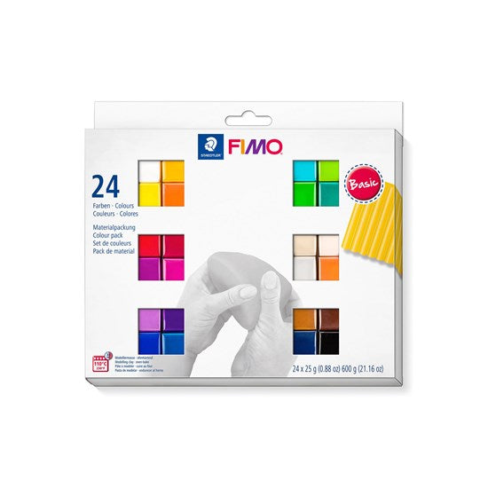 Ens. 24 pâtes à modeler fimo soft