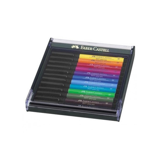 Set of 12 pitt brush markers basic colors