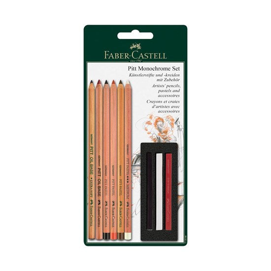 Set of 9 pitt monochrome pencils and charcoals