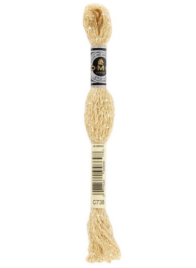Embroidery floss - glitter - very light tan