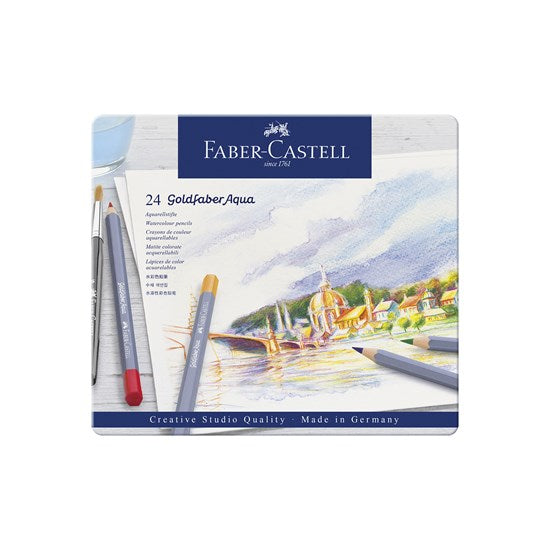 Ens. 24 crayons aquarellables goldfaber aqua