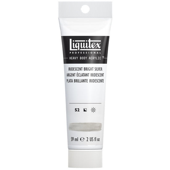 Acrylic hb - 2oz - iridescent bright silver - s2a