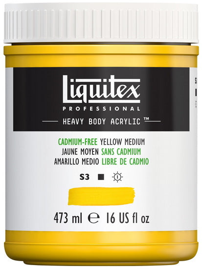 Acrylic hb - 16oz - cadmium free yellow medium - s3
