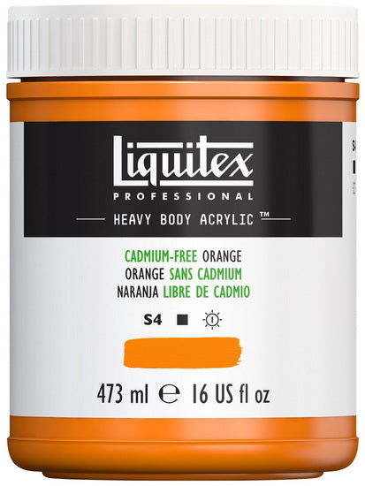 Acrylic hb - 16oz - cadmium free orange - s4