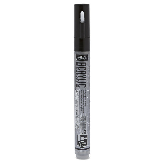 Marqueur acrylique - decomarker - 1.2mm argent précieux