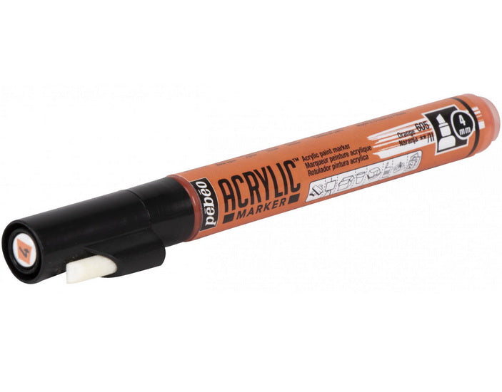 Acrylic marker - decomarker - chisel 4mm - orange
