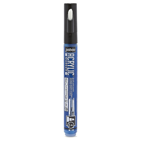 Acrylic marker - decomarker - chisel 4mm - cyan