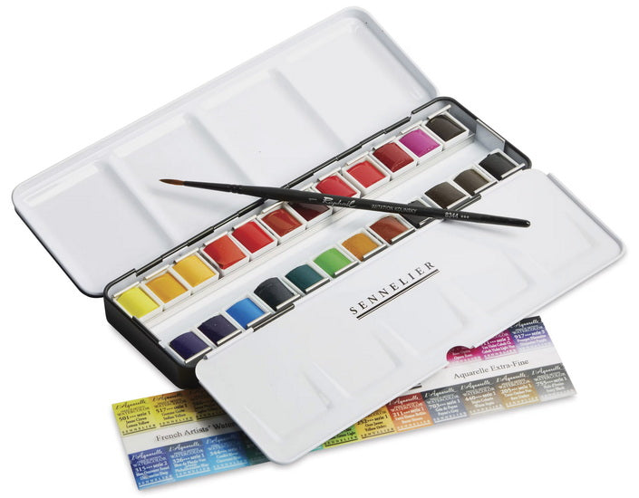 Half pans watercolor set (24)