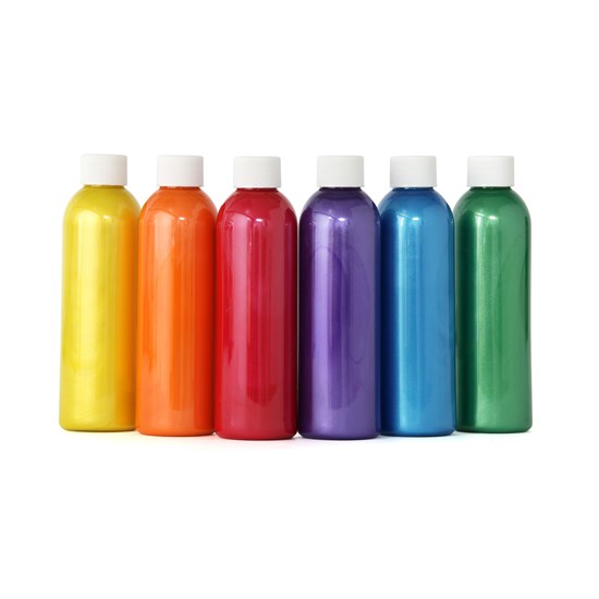 Ens. gouache lavable - couleurs métal - 5x120ml
