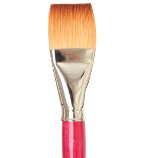 Brush Short Handle/Synthetic Bristles Flat - 1 1/2"