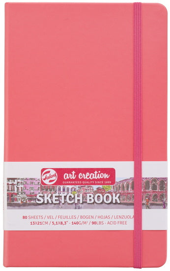 Carnet croquis art création  corail - 13x21cm