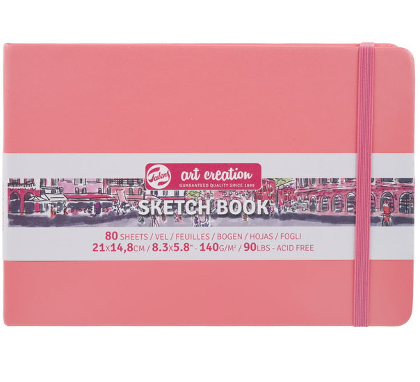 Carnet croquis art création  corail - 21x14cm