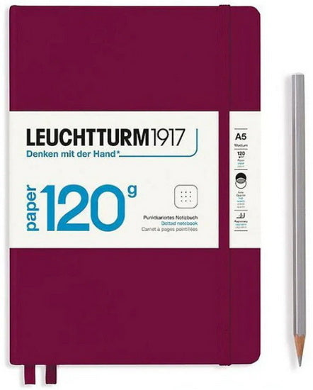 Notebook ruled a5 203p 120g port red