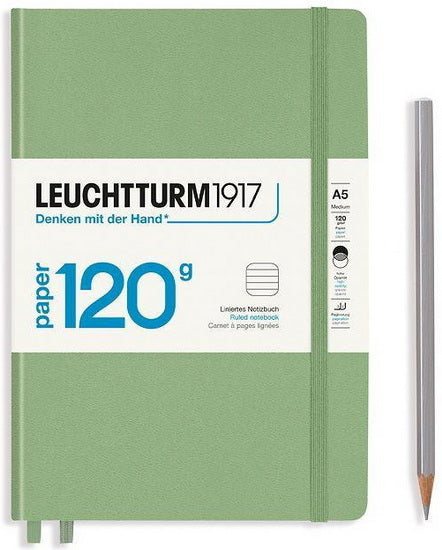 Notebook ruled a5 203p 120g sage