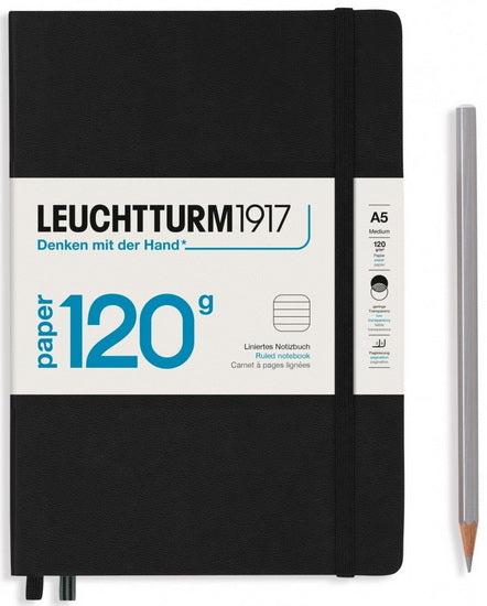 Notebook ruled a5 203p 120g black