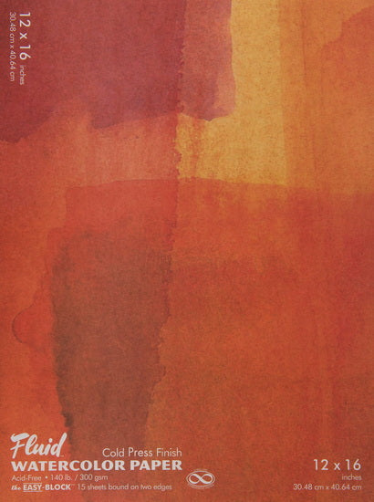 Bloc papier aquarelle - cp - 140lb - 12x16po (15f)