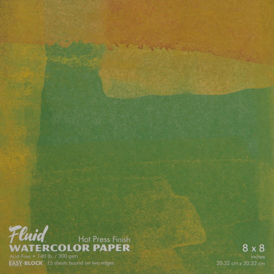 Bloc papier aquarelle - hp - 140lb - 8x8po (15f)