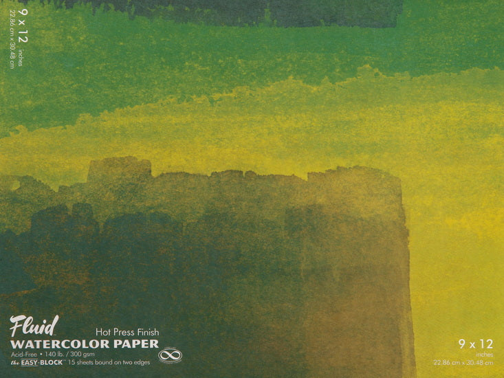 Bloc papier aquarelle - hp - 140lb - 9x12po (15f)