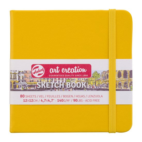 Art Creation Golden Yellow Sketchbook - 12X12cm