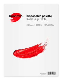 Palette de papier jetable - 9 x 12 pouces - blanc