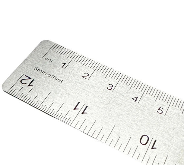 Stainless Steel and Cork Ruler - 12 INCH