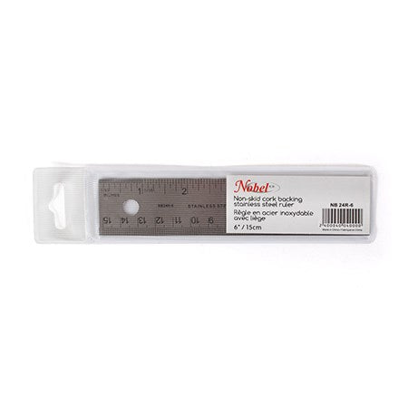 Règle en acier inoxydable avec liège - 15 inch