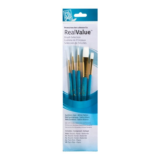 Synthetic paintbrush set - taklon white - sh (5)