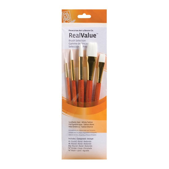 Synthetic paintbrush set - taklon white - sh (5)
