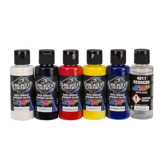Set of 6 Wicked Airbrush Detail Colors - 59ml