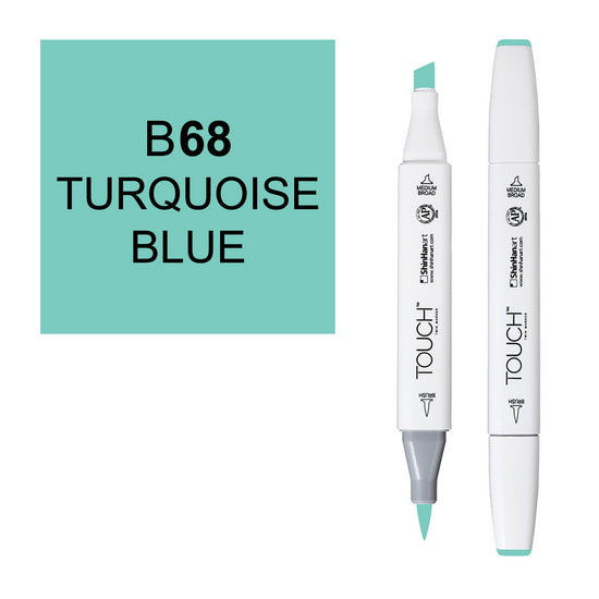 Touch Brush Marker Turquoise Blue