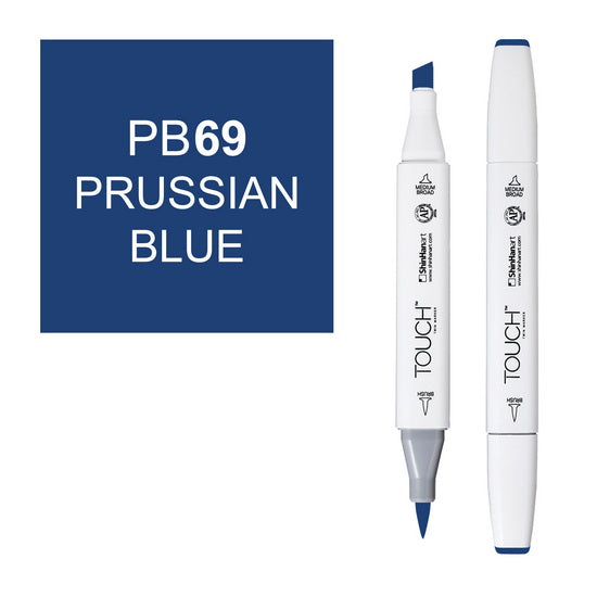 Marqueur touch pointe pinceau bleu de prusse