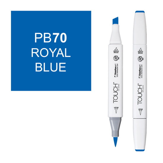 Marqueur touch pointe pinceau bleu royal