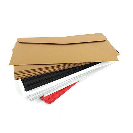 Package of blank envelopes - #10 - BLACK