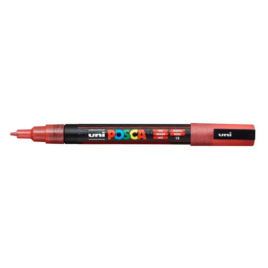 Posca Marker PC-3M Bullet Tip Glitter Red