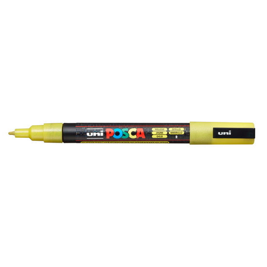 Posca Marker PC-3M Bullet Tip Glitter Yellow