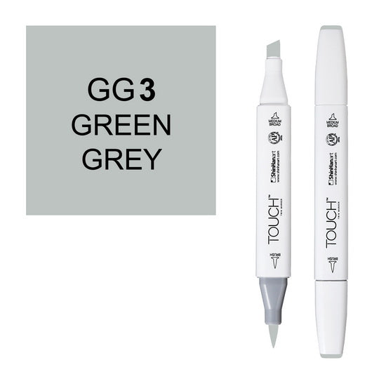 Marqueur Touch pointe pinceau gris vert no.3