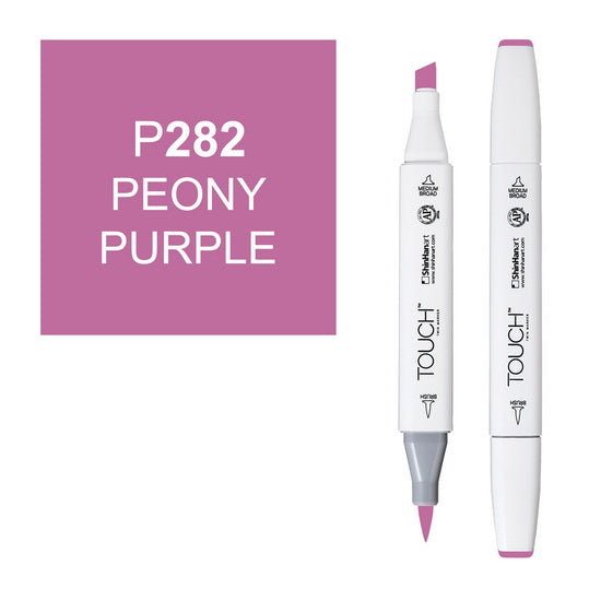 Marqueur touch pointe pinceau pivoine violette