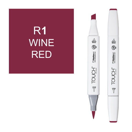 Touch Brush Marker Wine Red