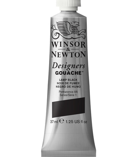 Designers gouache - 37ml - lamp black - s1