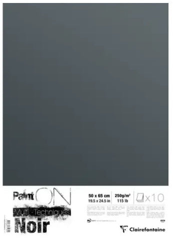 Paint'ON Mixed Media Sheet - 50 x 65 cm Black