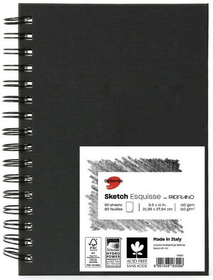 Spiral sketchbook - 110gsm - 8.5x11in (80s)