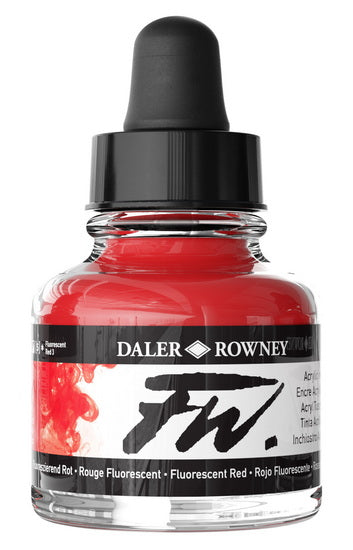 Acrylic ink - fw artists' - 29ml - fluorescent red