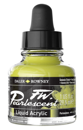Encre acrylique - fw pearlescent- 29ml - vert genèse