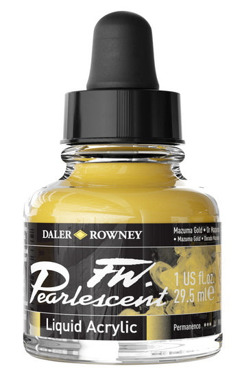 Encre acrylique - fw pearlescent- 29ml - or mazuma