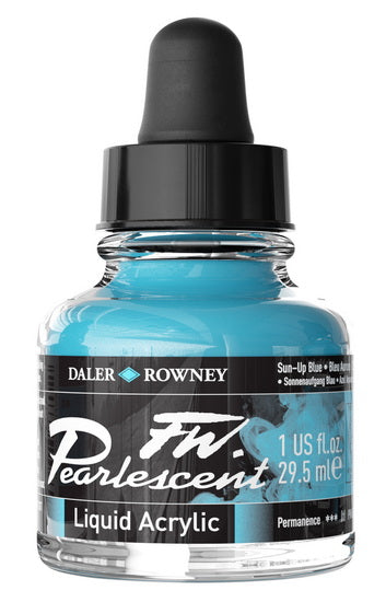 Encre acrylique - fw pearlescent- 29ml - bleu aurore