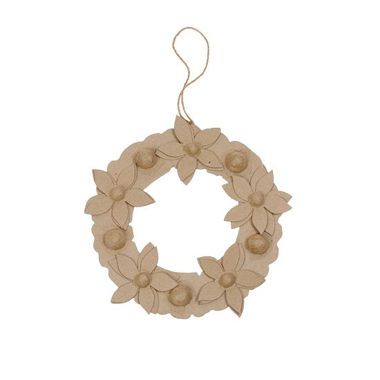 Papier-Mâché Flower Wreath