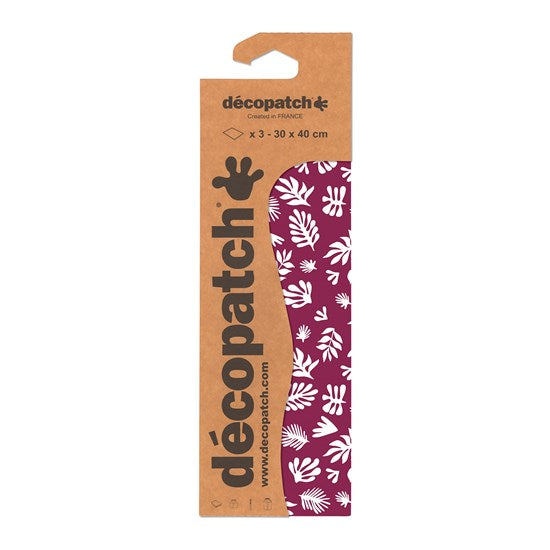 Papier imprimé - feuille violette