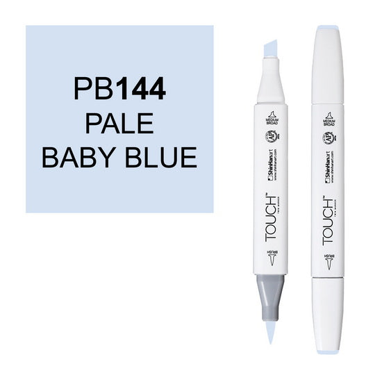 Marqueur Touch pointe pinceau bleu bébé pâle